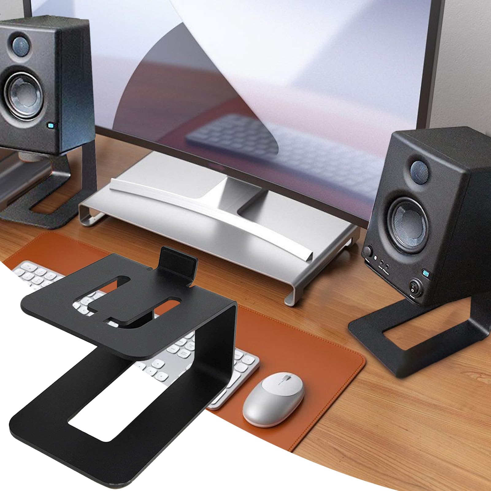 Supporti per monitor da studio desktop, altoparlante in acciaio al