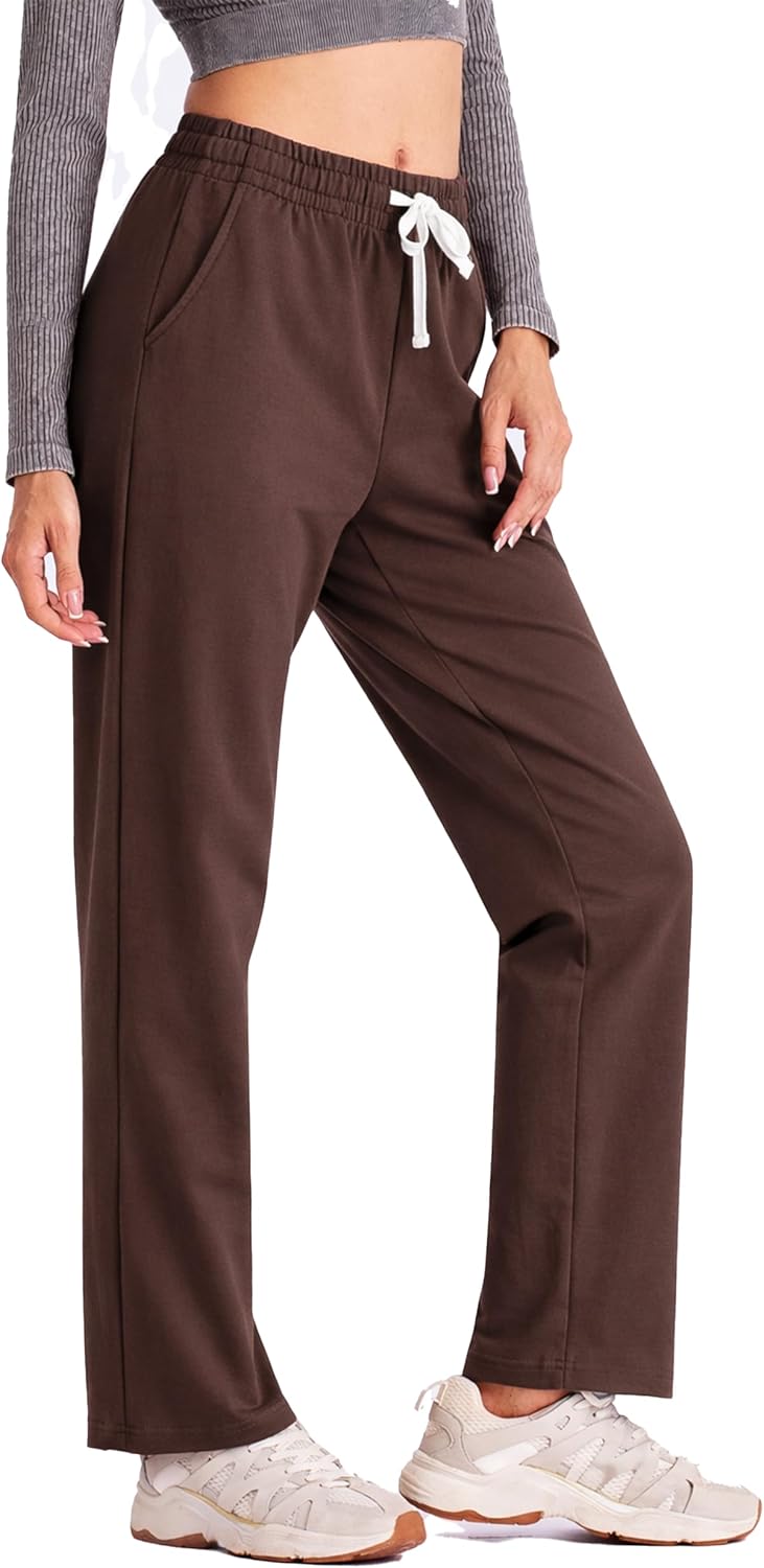 SPECIALMAGIC Women Yoga Sweatpants Pajama Wide Leg Cotton Drawstring Lounge Pants Leisure