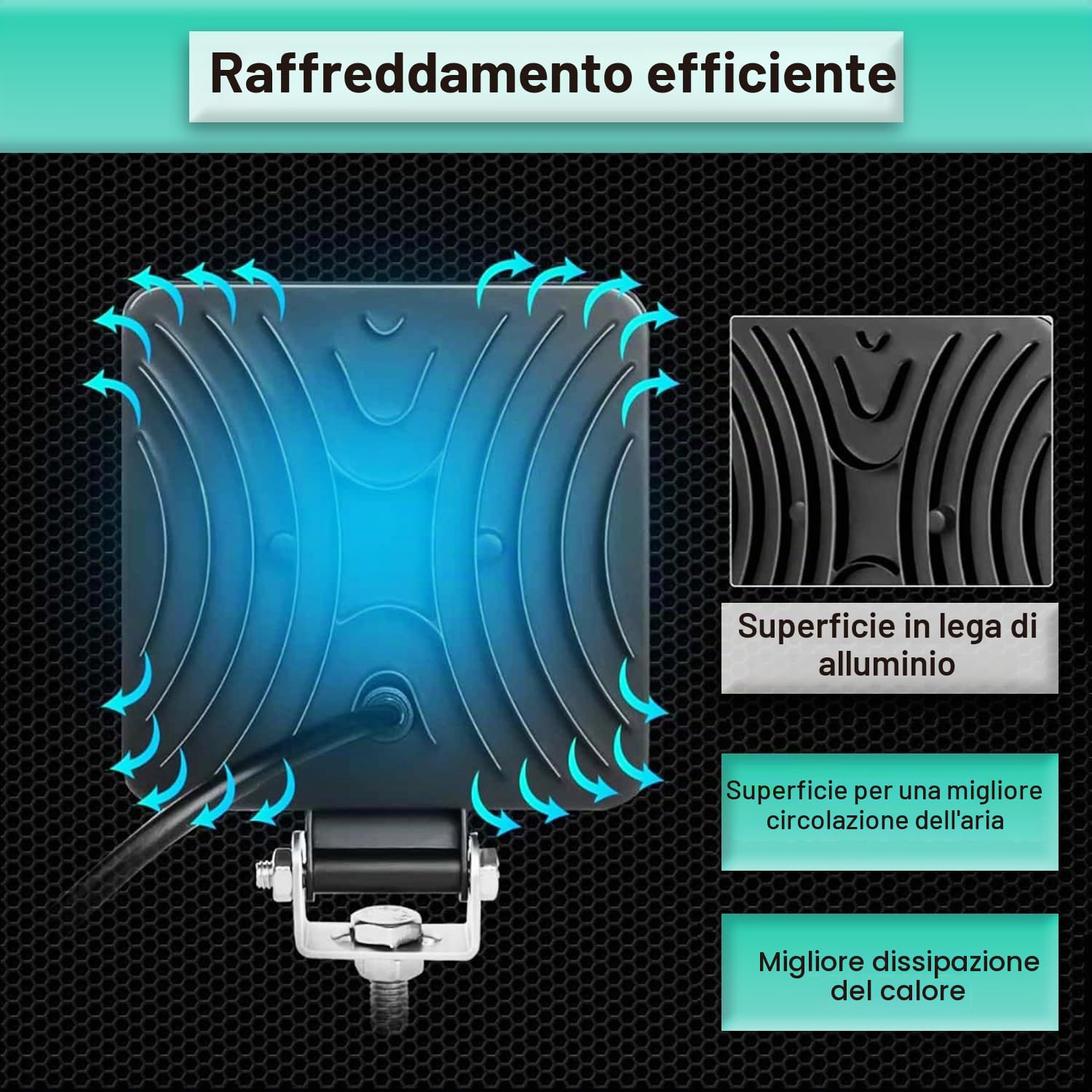 Fari led trattore 12V 4.21" 10.5 cm IP67 48W 16 led 6500K 2 pezzi alluminio ABS faro led 12v fari led auto faretti led auto faro da lavoro led