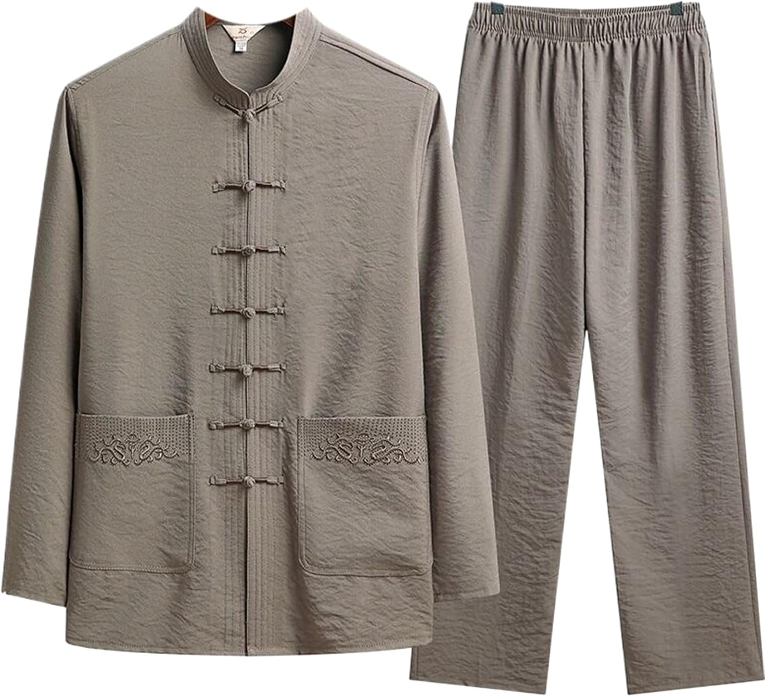 Men's Linen Kung Fu Uniform Tai Chi Meditation Tea Suit
