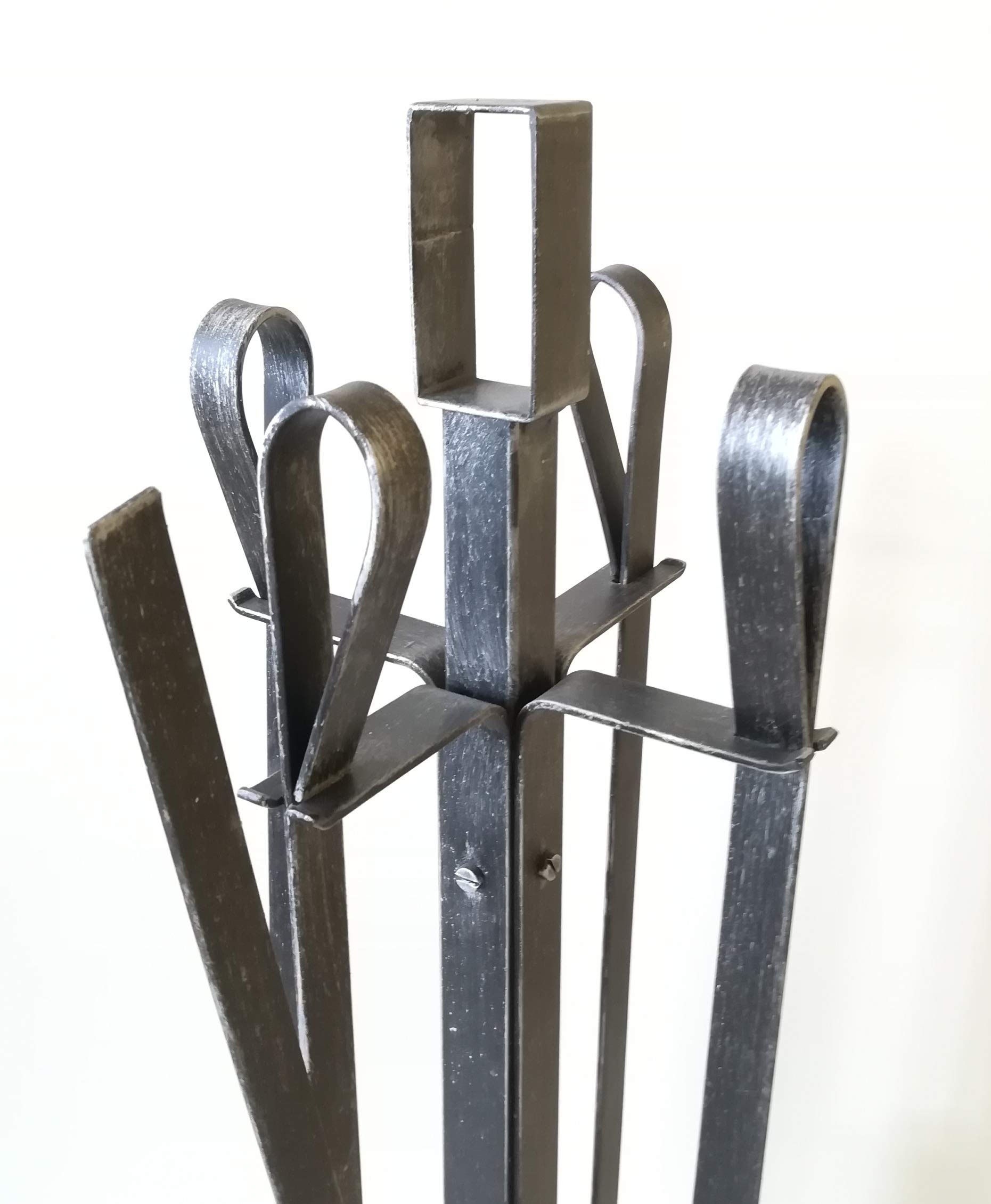 Set per camino - Art. 6464 attrezzi per il camino - Accessori per camino in ferro battuto - Attrezzi da camino