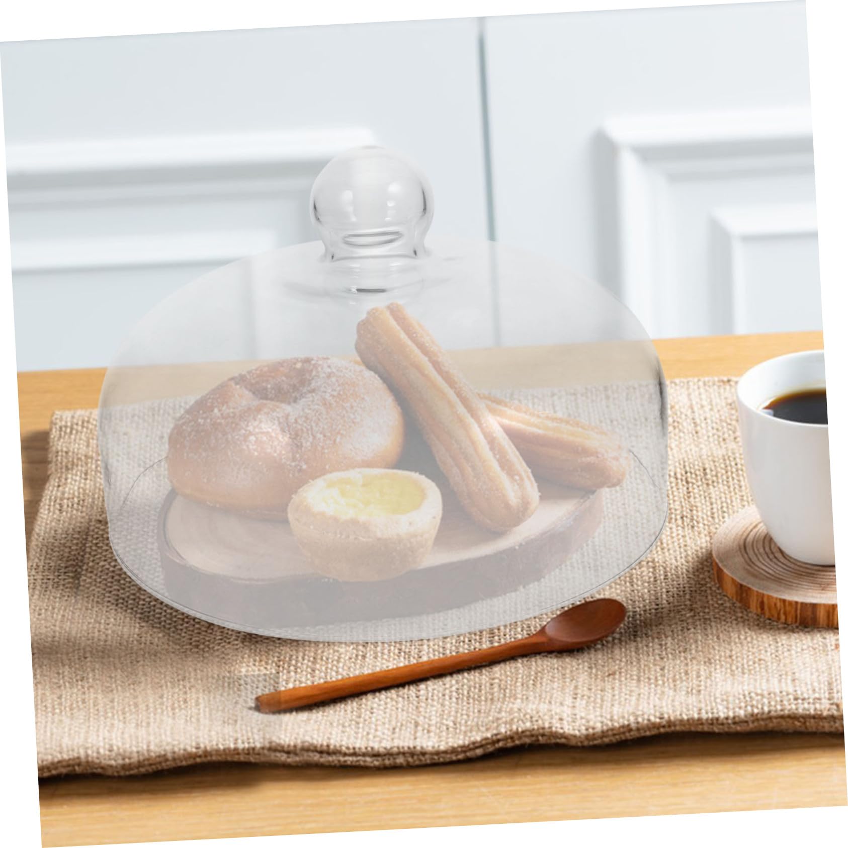 Alipis Cubierta de Vidrio Transparente para Alimentos Campana Protectora para Tartas y Pasteles Diseño Compacto y Resistente sin Plomo Alta Visibilidad y Protección contra Polvo para Uso