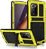 Compatible for Samsung Galaxy Note 20 Ultra Case, Aluminum Metal Gorilla Glass Waterproof Shockproof Military Heavy Duty Sturdy Protector Cover Hard Case for Samsung Galaxy Note 20 Ultra Yellow