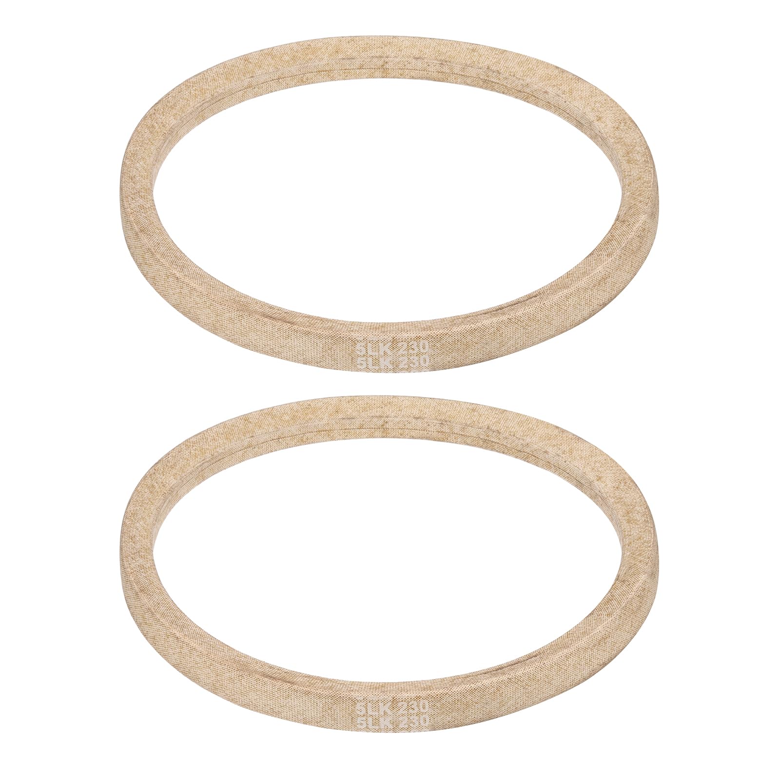 sourcing map 2Pcs 5LK230 Lawn Mower Deck Belt, 10" Length 5/8" Width 7/16" Thick V-Belt Reinforced with Aramid Fiber Cords, Dry Fabric Wrapped Belt for Lawn & Garden Machinery, Riding Mowers
