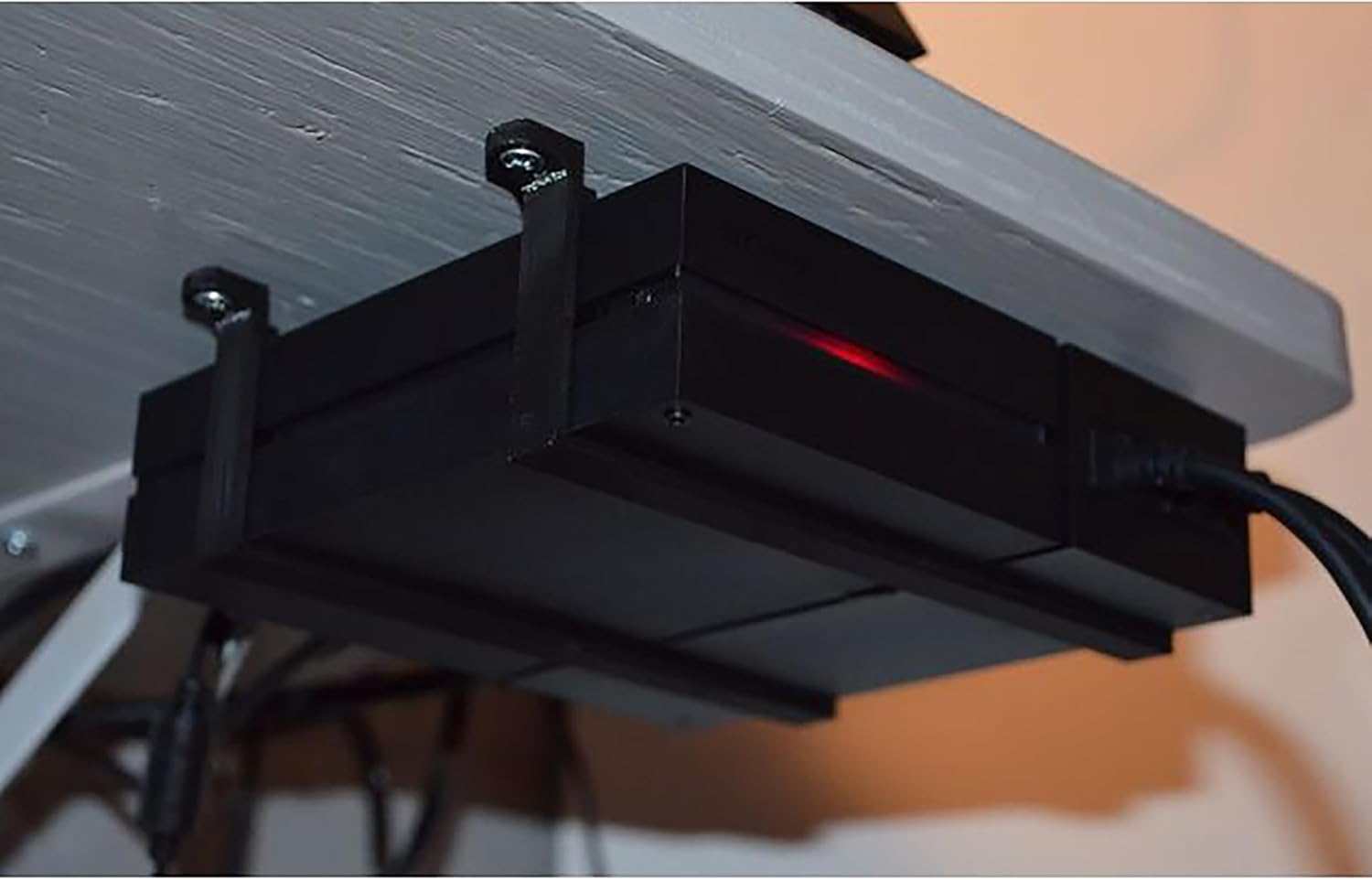 Processing Unit Under-Shelf Mount Pair for Sony PlayStation VR/PSVR/PS4, Space-Saving Under-Desk Console Holder Accessory Set, Durable Support Rack Dock Cradle Case (Red)