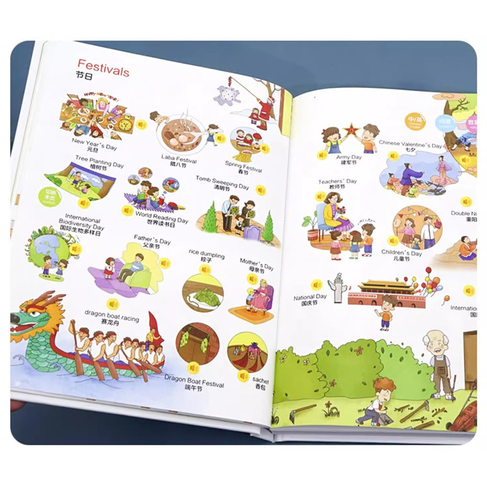 Libro portatile per l ' apprendimento ' inglese in carta, libro didattico per bambini in età prescolare, dotato tecnologia e aiuto visivo per l ' apprendimento ' inglese