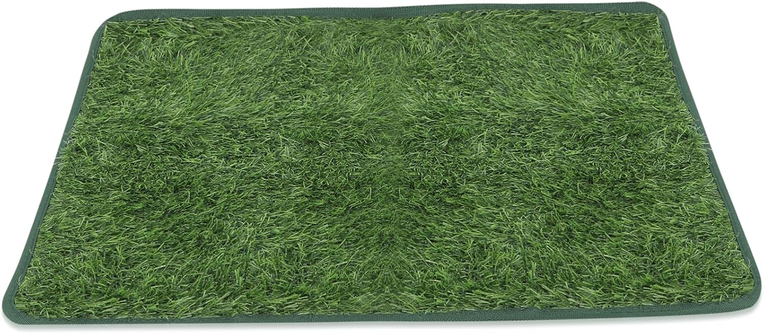 Kisangel Wear Resistant Decorative Pet Pee Pad Artificial Grass Mat for Dogs and Cats Indoor Puppy Pee Pad with Strong Water Absorption and Odor Removal Pet Supply Accessory