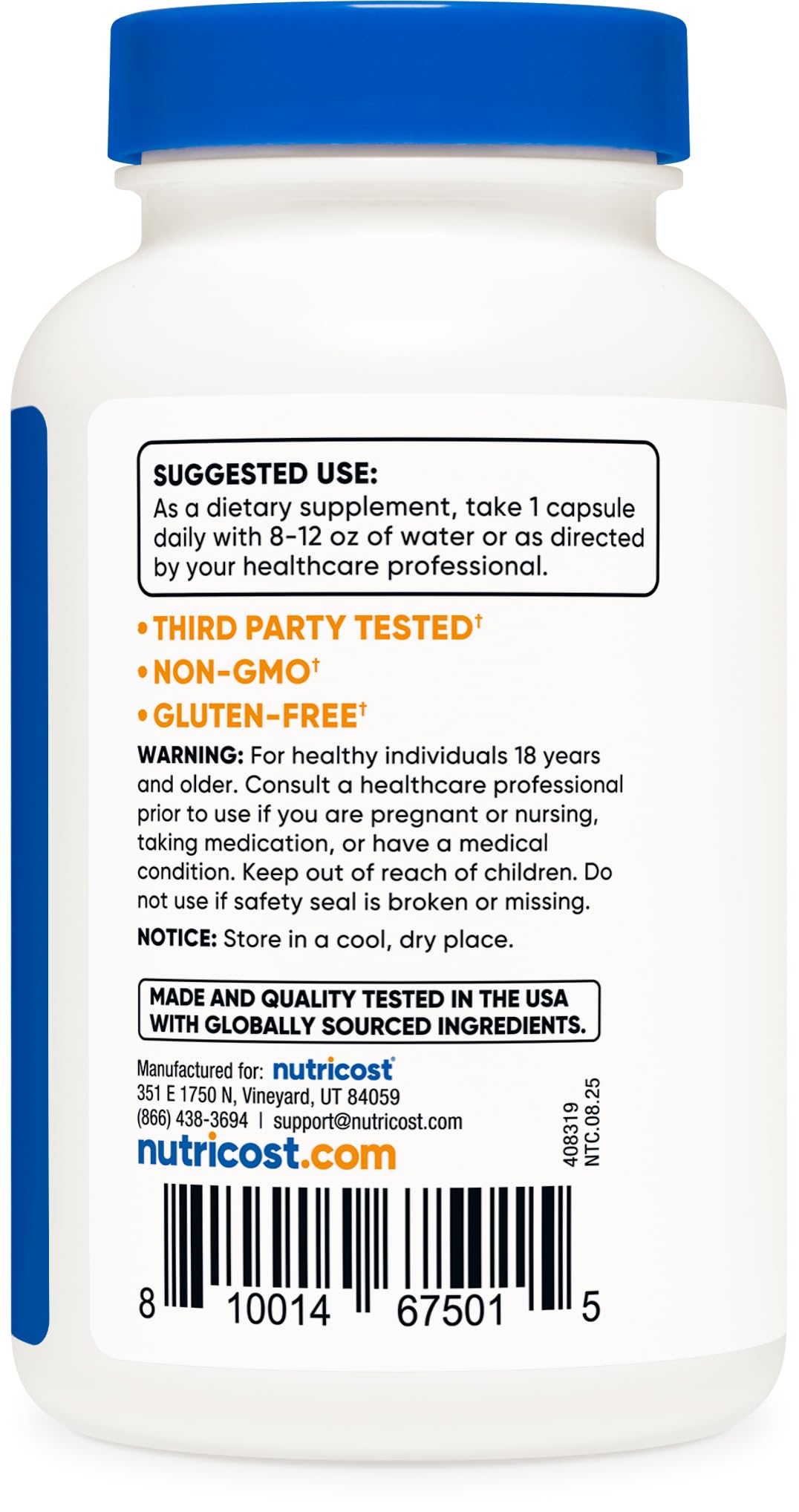 Nutricost Goldenseal Root 600mg, 120 Capsules, Gluten-Free, GMO-Free — Amazon image 4