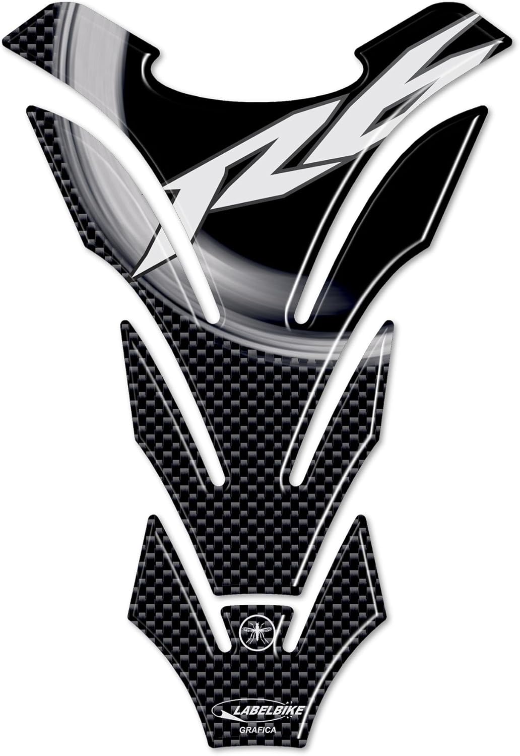 labelbike - 3D Sticker Motorcycle Fuel Tank Pad Protection and Decoration in Resin Compatible with Yamaha YZF R6 2017-2025
