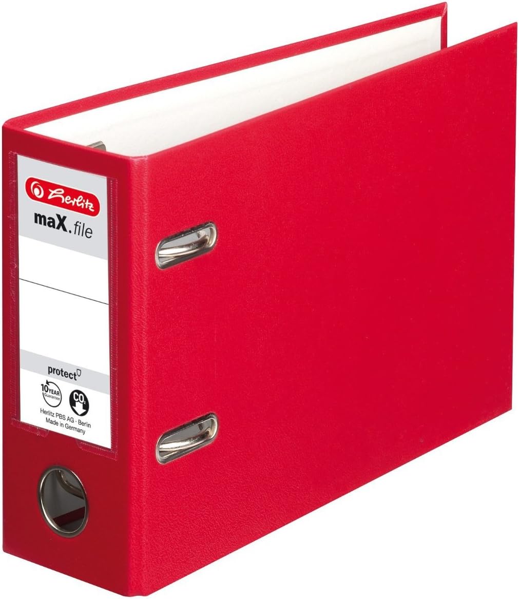 Herlitz max.file Protect A5 Oblong Lever Arch File Red Amazon.co.uk