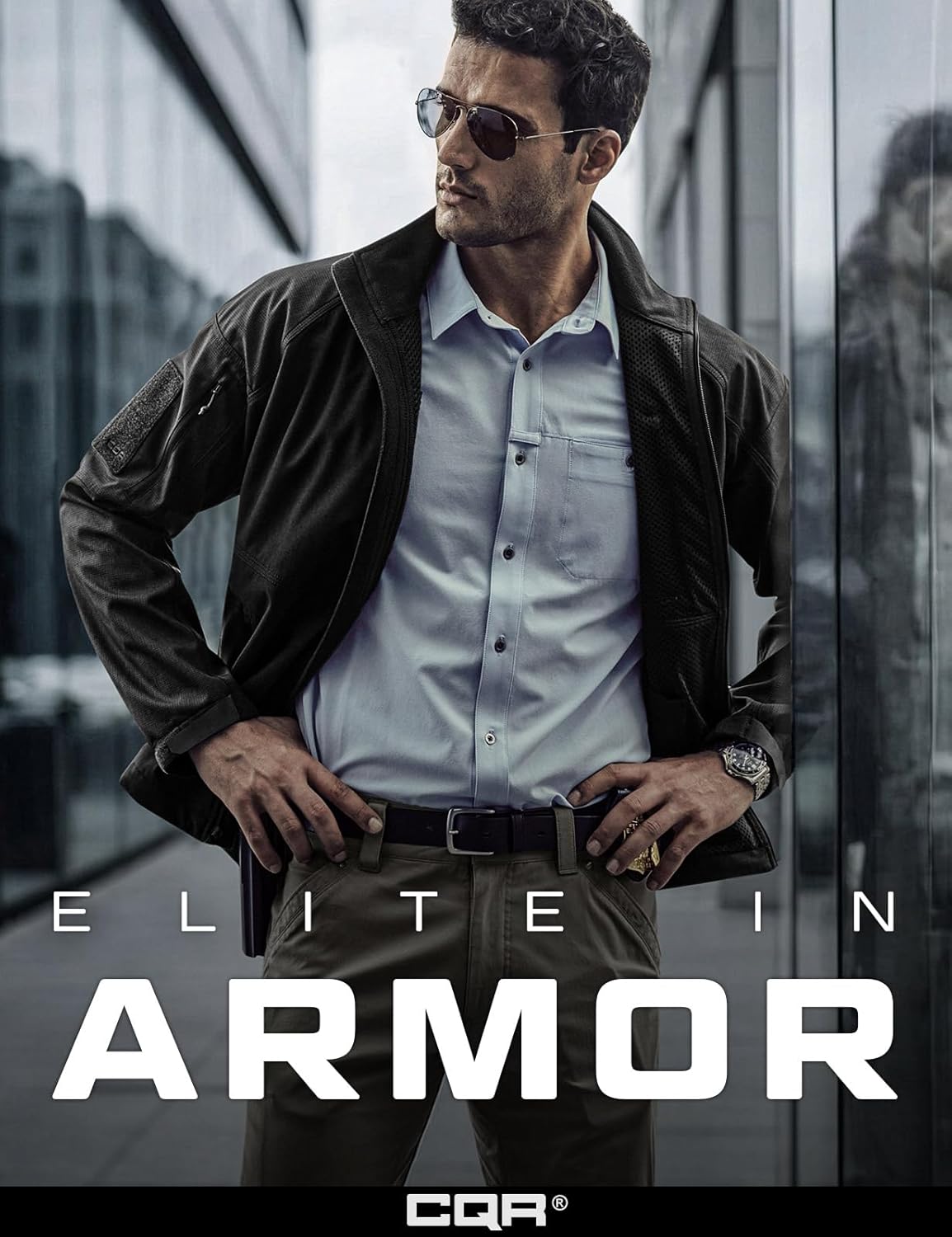 CQR Men's Tactical Softshell Jacket, Winter Warm Fleece Lined Coat, Water Resistant Outdoor Hunting Hiking Rain Windbreaker - Image 4