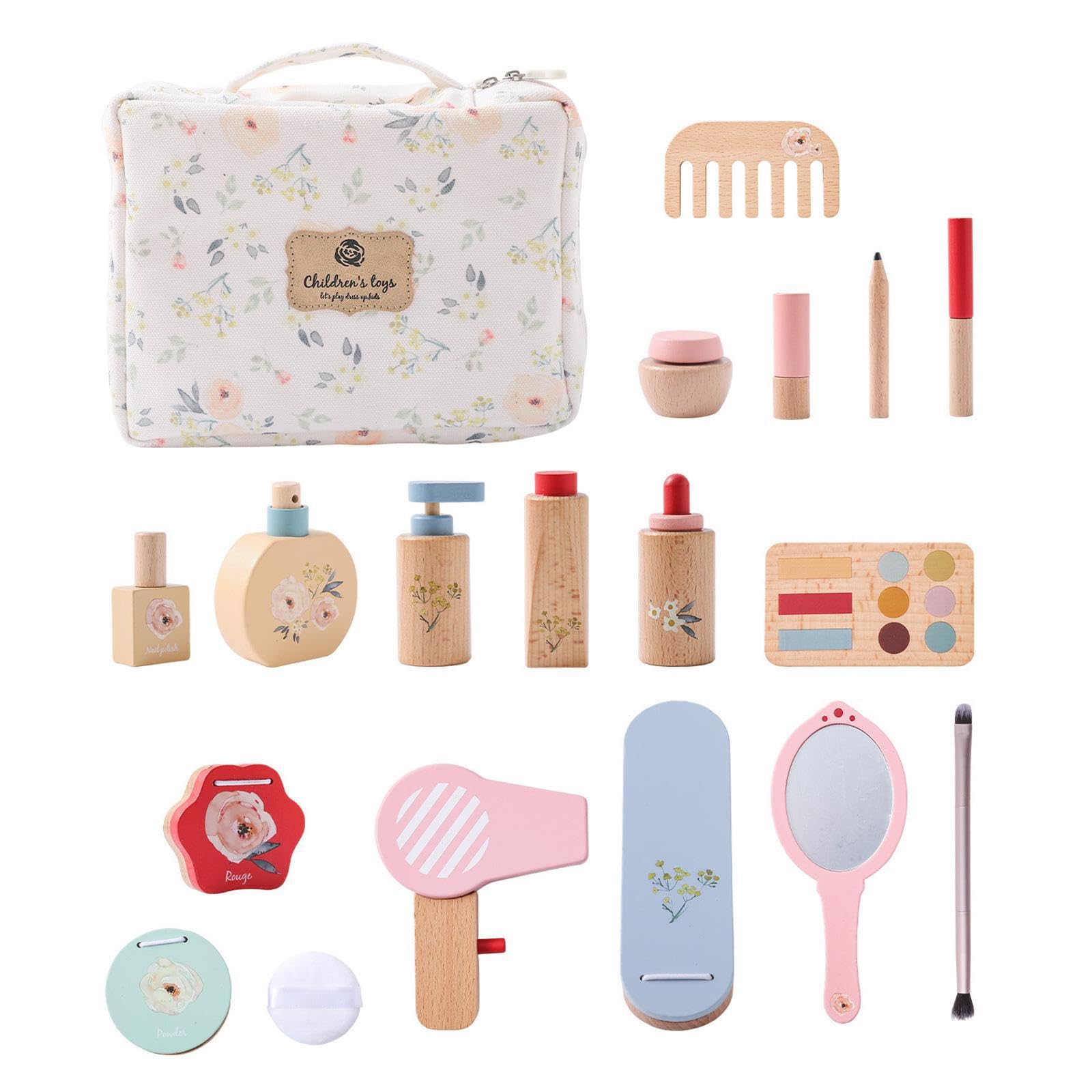 Kits de Maquillage en Bois pour Jeux d'imitation, offrant Une expérience captivante grâce à Un Ensemble Complet de Simulation. Kits de Maquillage en Bois pour