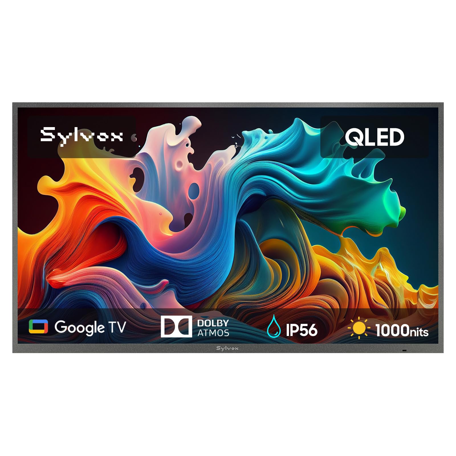 テレビ 75″ 2026 Frameless Partial Sun Outdoor TV | Sylvox Smart Google TV