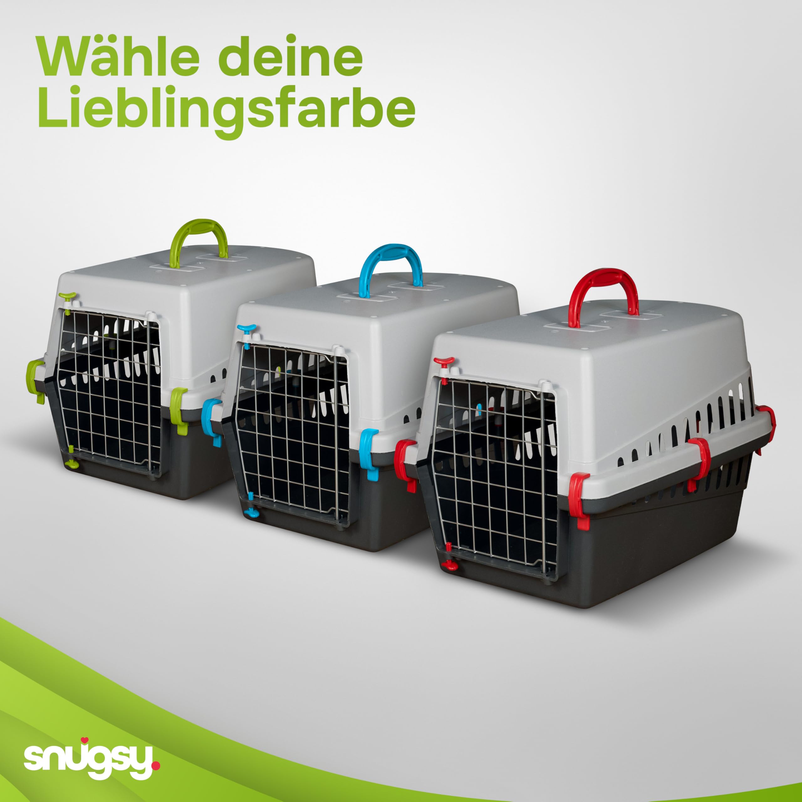 Transportbox Kaninchen Kleine Haustiere - Flugzeugbox - Metalltür - Leicht 1,14 kg - Blau 50 x 33 x 32 cm