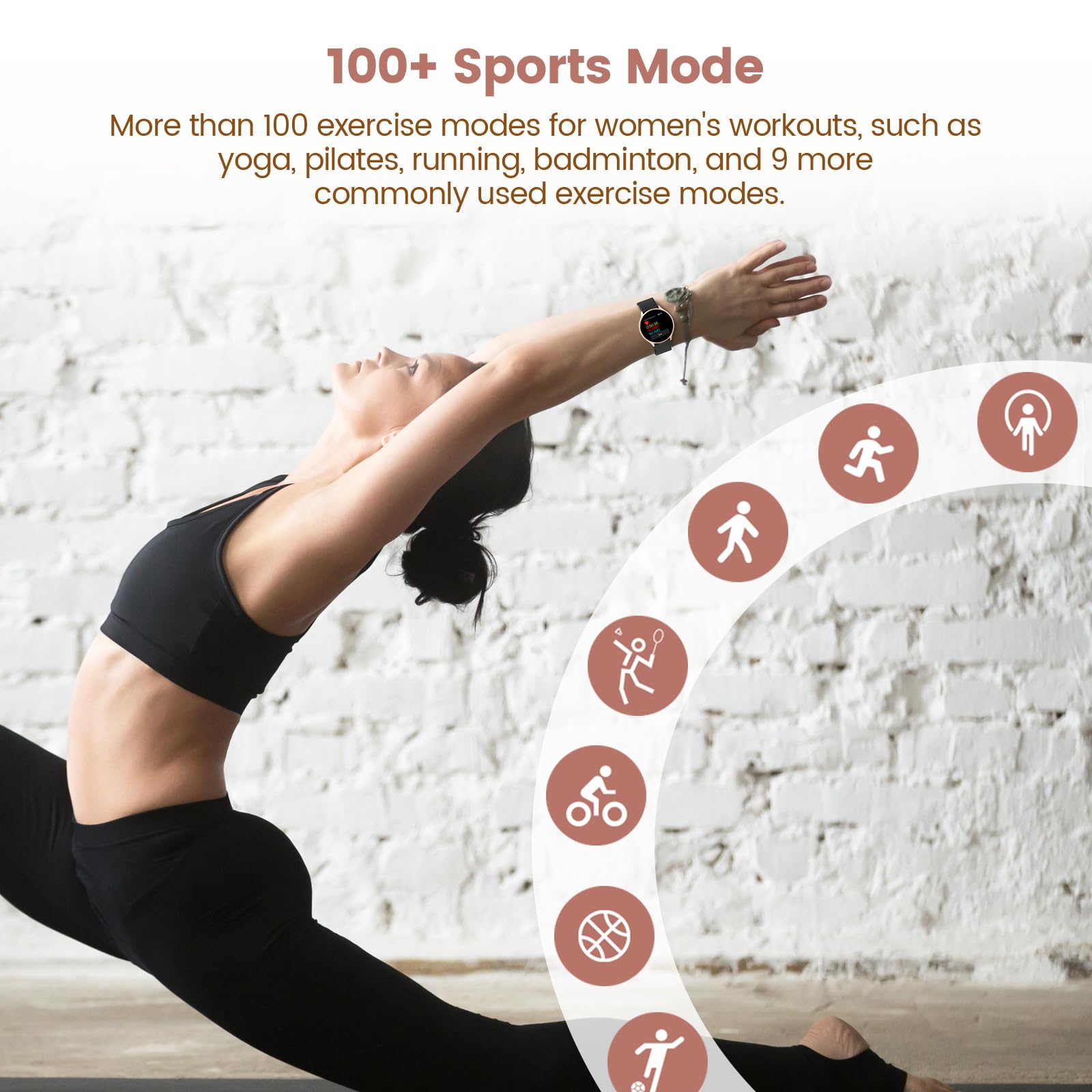 RifePhi Smartwatch Donna 2025-1.39'' Bluetooth Chiamate Dirette, Impermeabile IP68, Tracker Salute 24H (SpO2/Ciclo Mestruale/Sonno Profondo), Compatibile con Android iOS