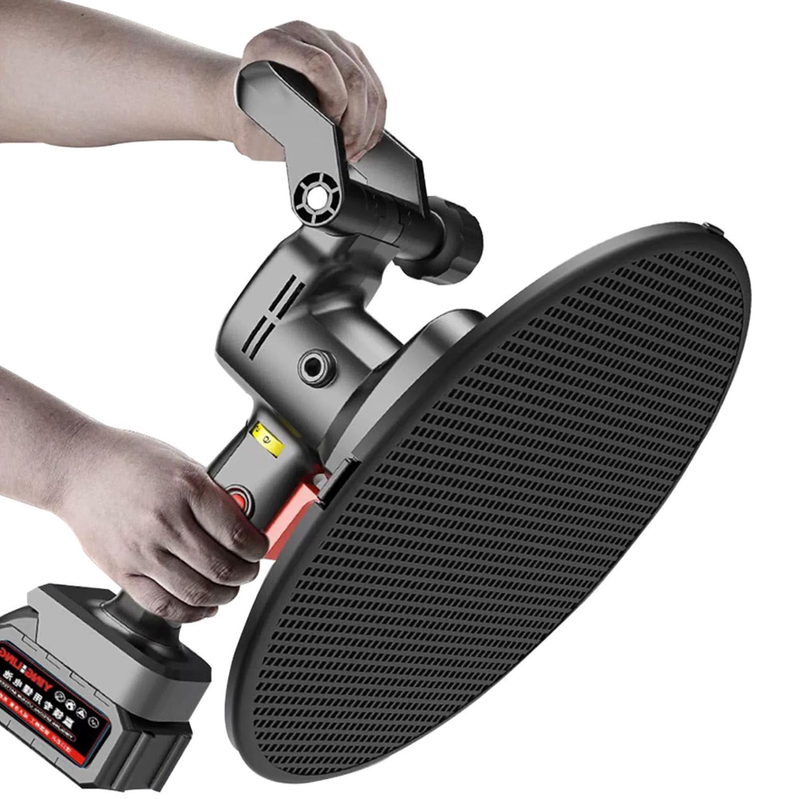 Paleta eléctrica alisadora de pared, velocidad ajustable automática 1-6, 80~200 RPM, paleta de mortero de cemento de mano con 2 baterías