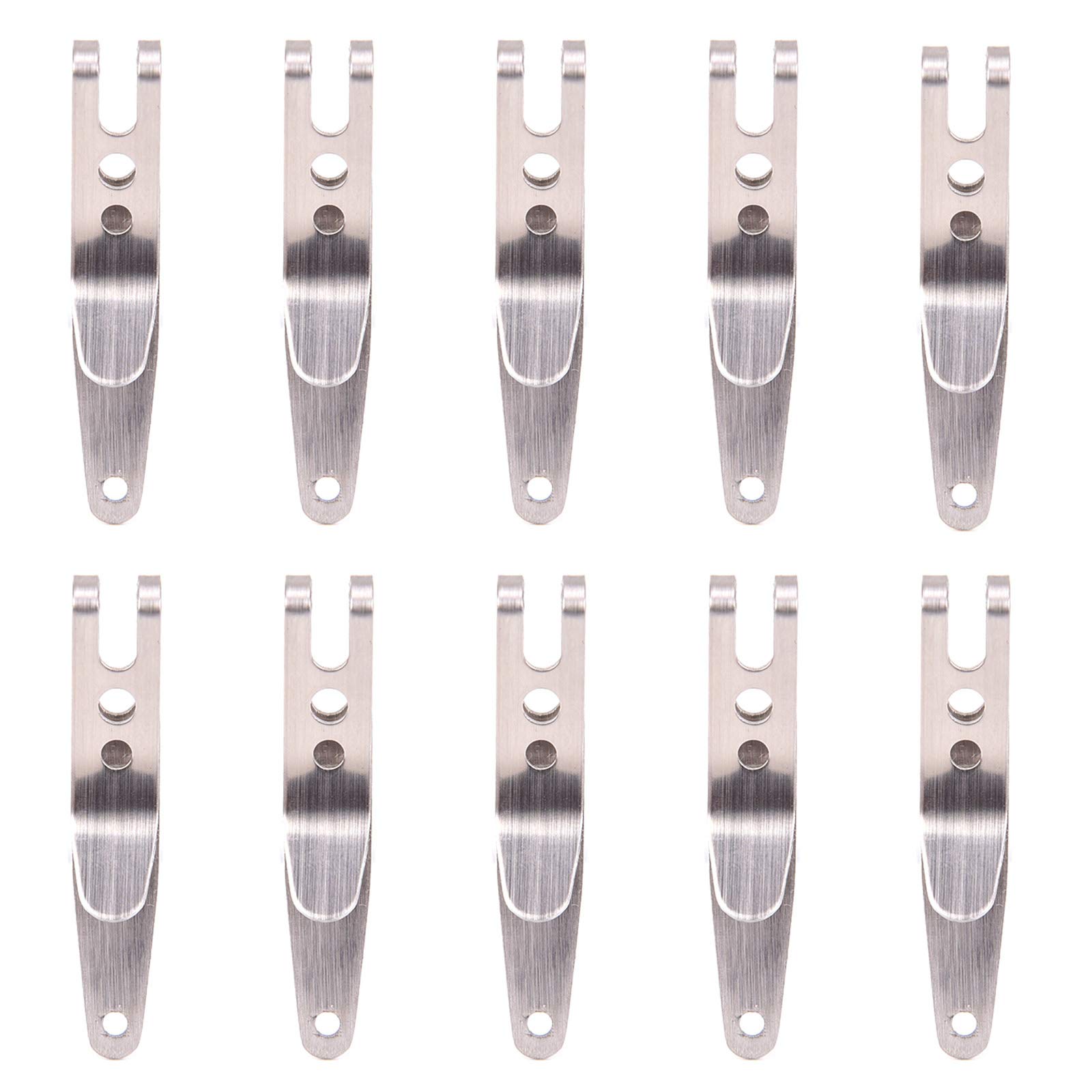 MISAZ 10 Pieces Mini Pocket EDC Clip, Stainless Steel Hanging Buckle Keychain, Portable Quickdraw Key Ring Tool, Carabiner Hook Belt Clip Outdoor Equipment