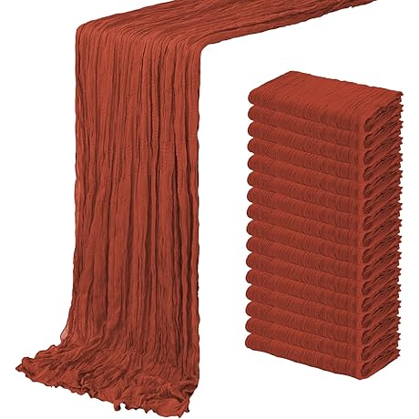 Boho Terracotta Table Runner for Stunning Weddings