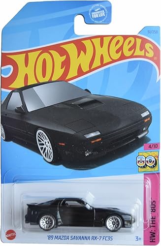 Hot Wheels Mazda Savanna RX-7 FC3S '89, HW Los años 80 410 Negro 51250