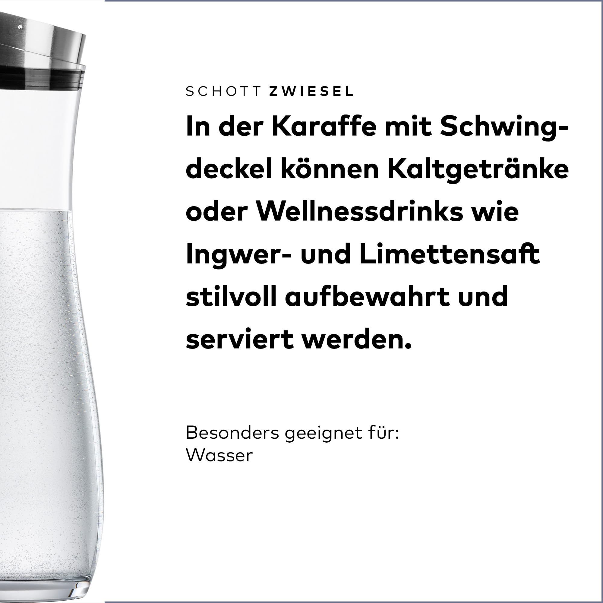 SCHOTT ZWIESEL Karaffe mit Schwingdeckel Fresca, 1 Liter