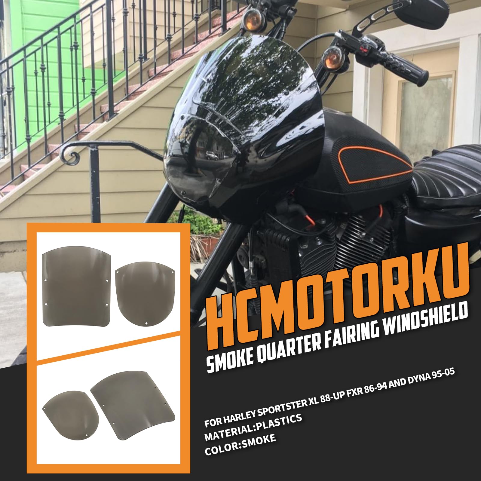 Amazon | HCmotorku オートバイ フロントガラス クォーターフェア