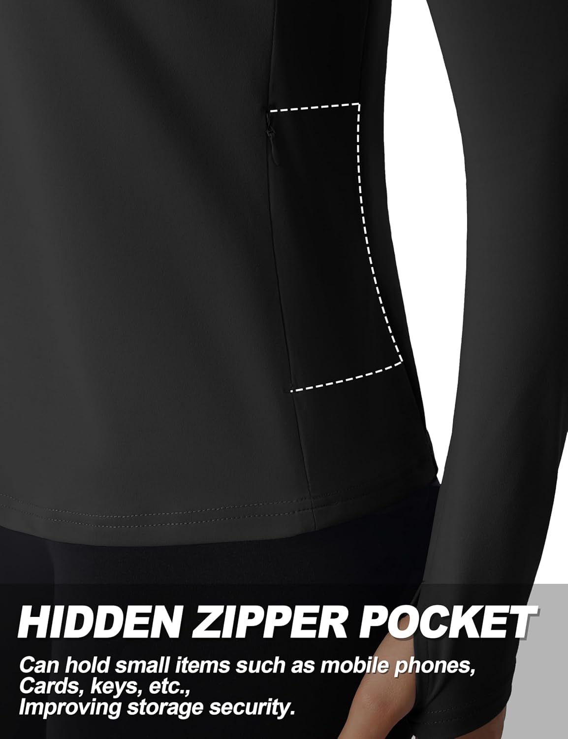 TACVASEN Women's Quarter Zip Pullover Workout Jacket Long Sleeve Athletic Sweatshirt Running Golf Tops with Thumb Holes