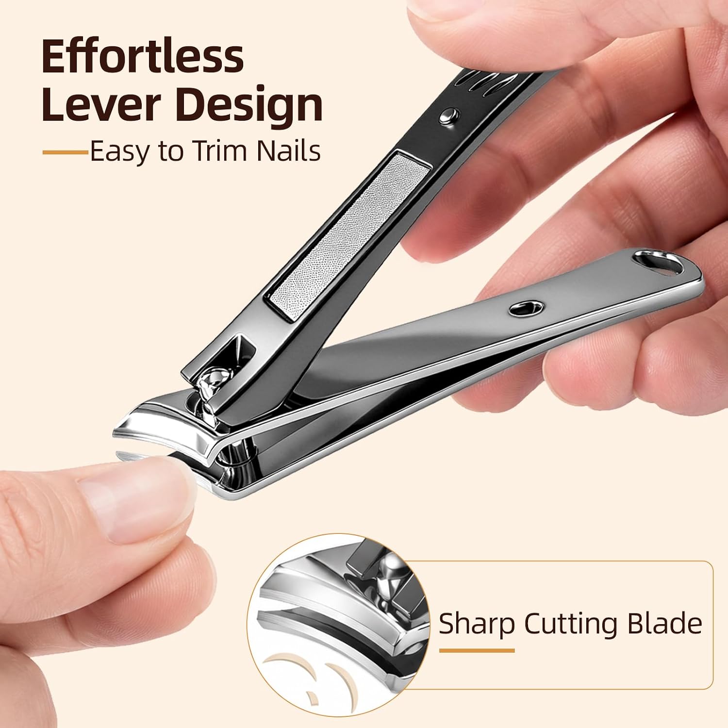 Ingrown Nail Clipper Slanted Curved Blade Toenails Clippers for Thick Toenails Ingrown Nails Toenail Clippers for Seniors Men & Women Angled Fingernail Cutters with Nail Lifter & Storage Case