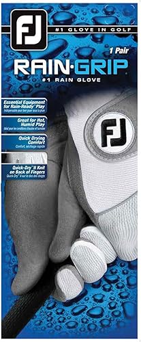 Miniatura 6 de FootJoy Guantes de golf RainGrip para hombre, par (blanco)