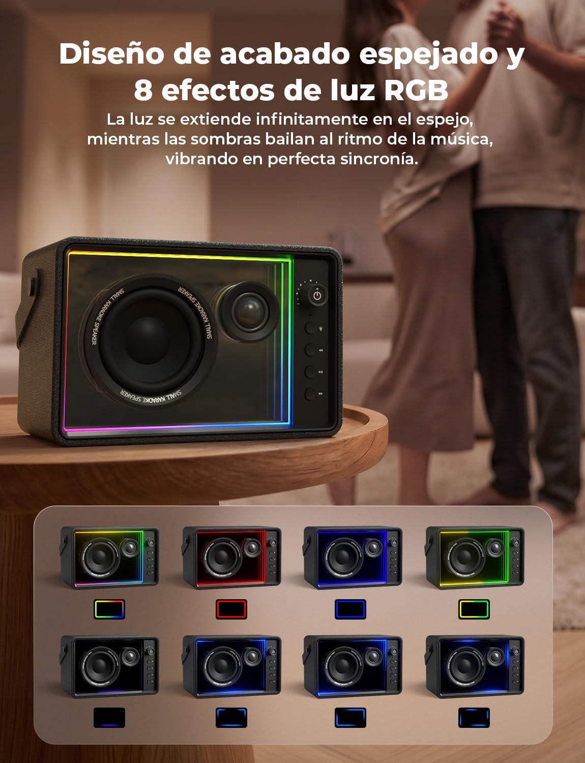 RIENOK Altavoz Bluetooth 40W Potente Woofer 90mm Tweeter Seta 30mm, 15H
