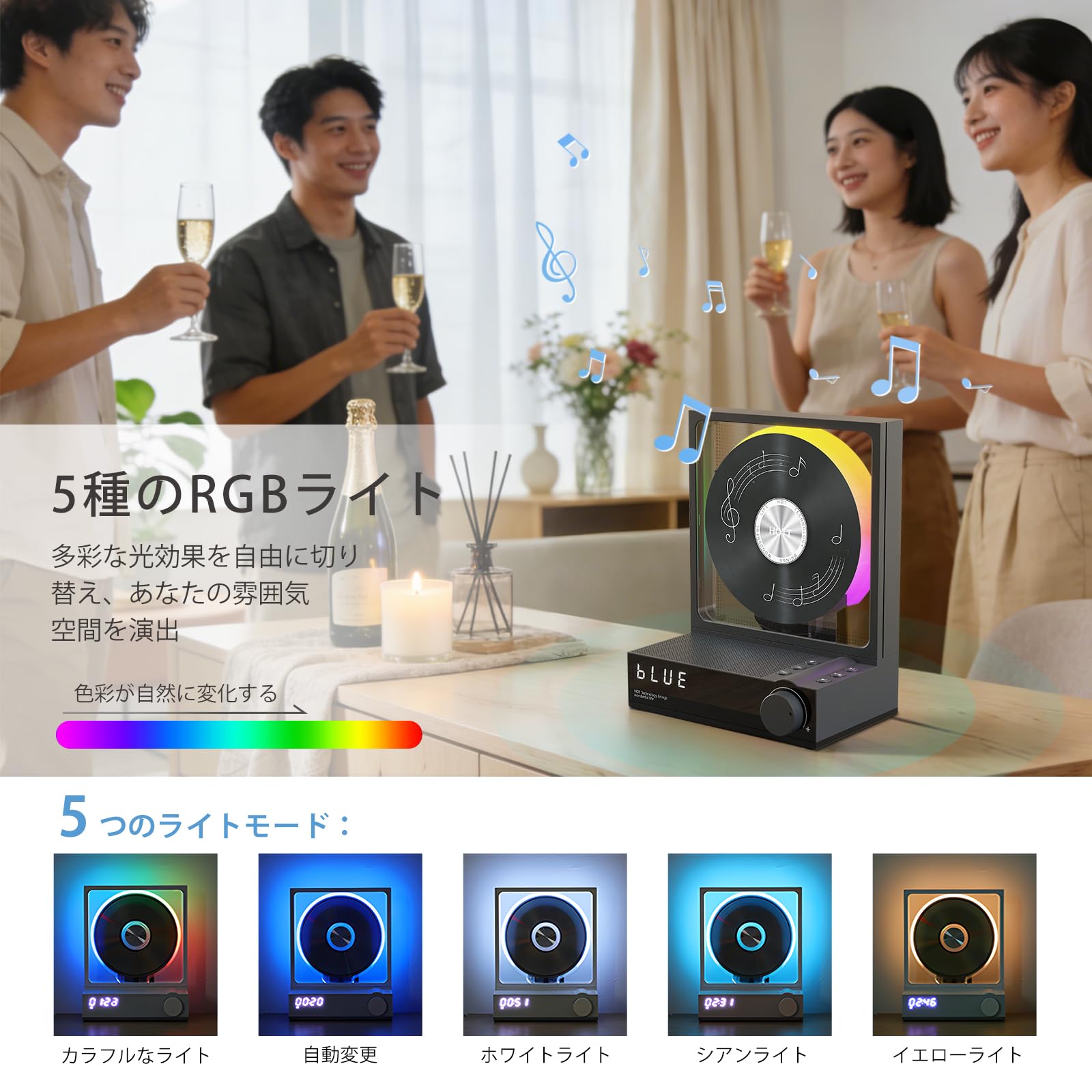 Amazon.co.jp: HOTT CD プレーヤー Bluetooth5.3 対応 デスクトップ