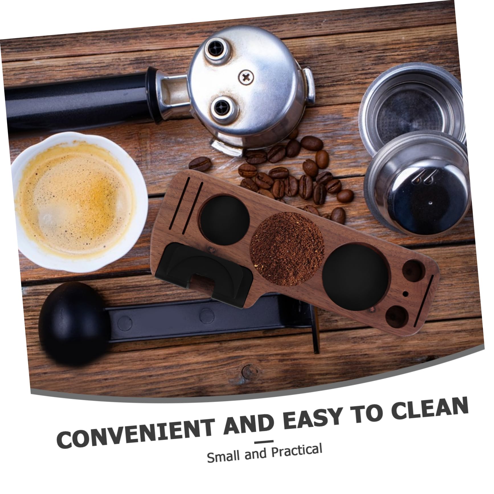 Alipis Support de Tasseur de Table Bois Stable et Compact pour Outils Espresso Accessoire de Café pour Usage Domestique et Professionnel