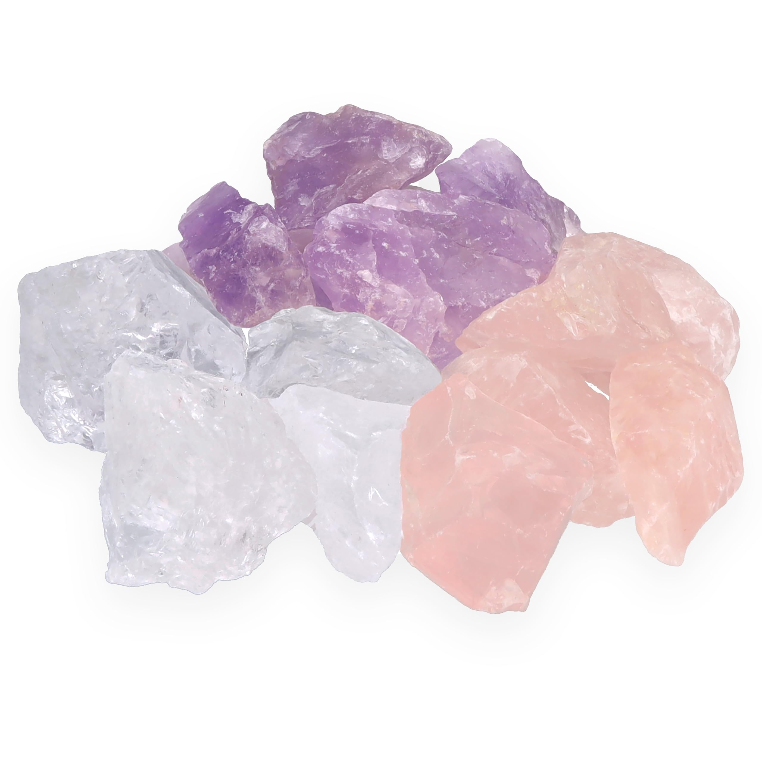 PURAJA 100% Natural Raw Gemstone Set – Multi-Color Healing Crystals & Stones, Versatile Use