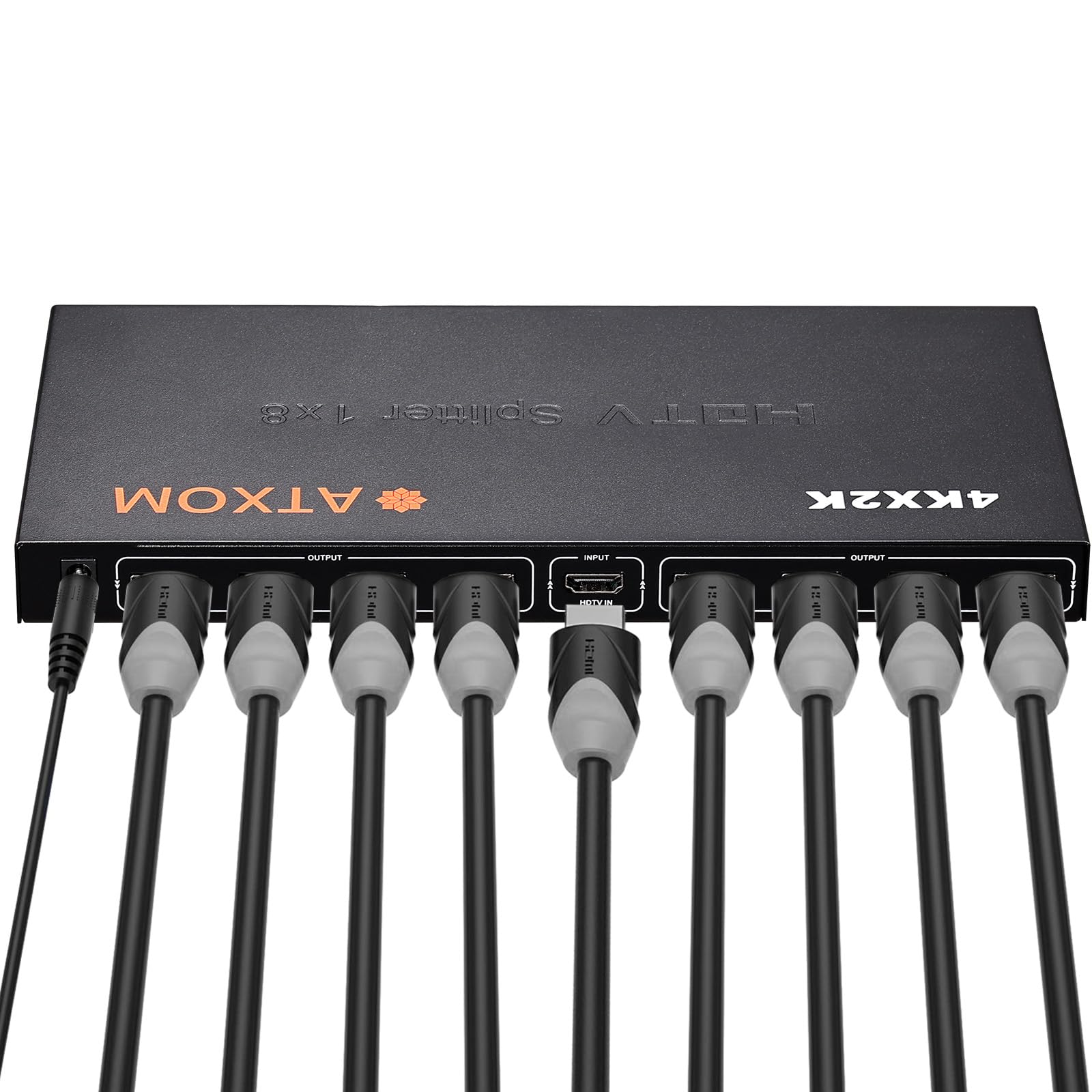 Divisor HDMI de 1 entrada y 8 salidas, pantalla HDMI duplicada/espejo de 1 x 8, divisor alimentado Full HD 1080P, 4K, una fuente a ocho pantallas idénticas