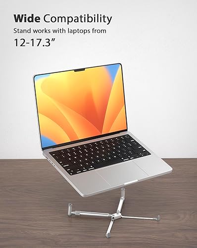 Miniatura 3 de Steklo - Soporte universal para computadora portátil X-Stand, para MacBook de 12, 13, 15, 17 pulgadas, con refrigeración de aluminio, soporte
