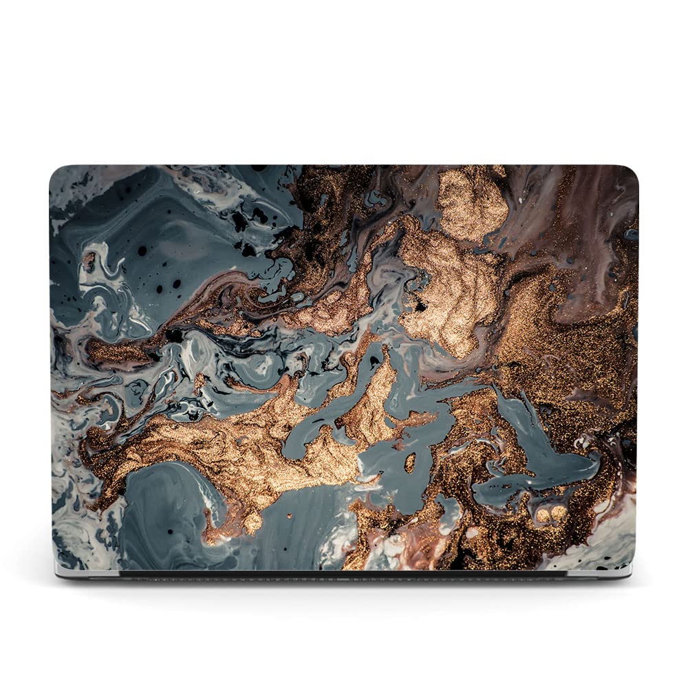Case Compatible with MacBook Pro 16 Inch 2021 M1 Pro/Max Model A2485, Plastic Hard Shell Case & Laptop Sleeve & Keyboard Cover Skin for Mac Pro 16 Retina with Touch ID, Colored Marble