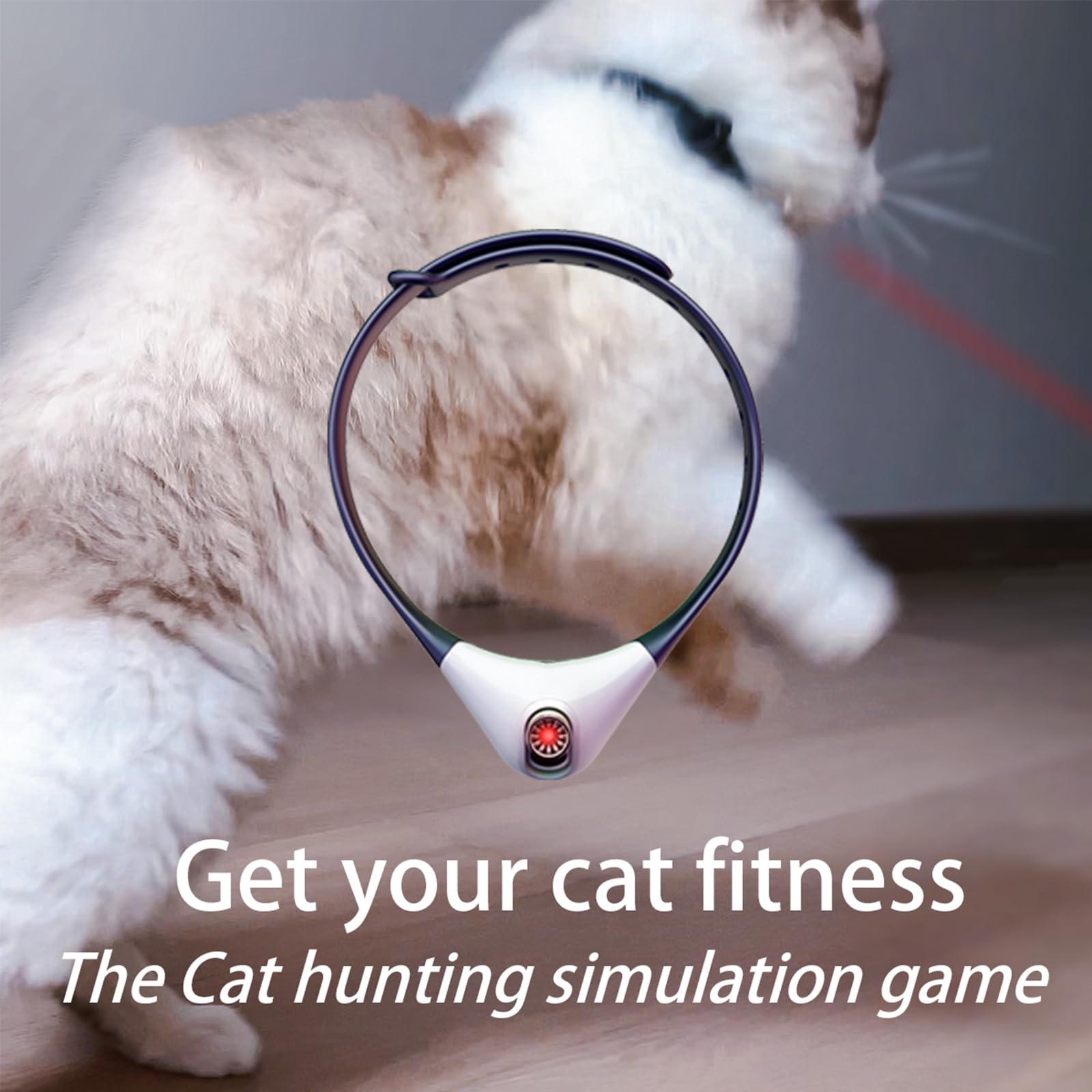 maxant Giocattolo per gatti con puntatore rosso, ricaricabile, interattivo, laser, giocattolo per gattini e gatti, collare elettrico per gatti, giocattolo intelligente per esercitarsi a graffiare gli