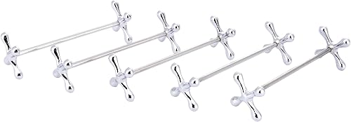 Miniatura 2 de ChezMax Juego de 5 palillos de aleación de zinc, cuchara, tenedores, cuchillos, vajilla de descanso, color oro rosa