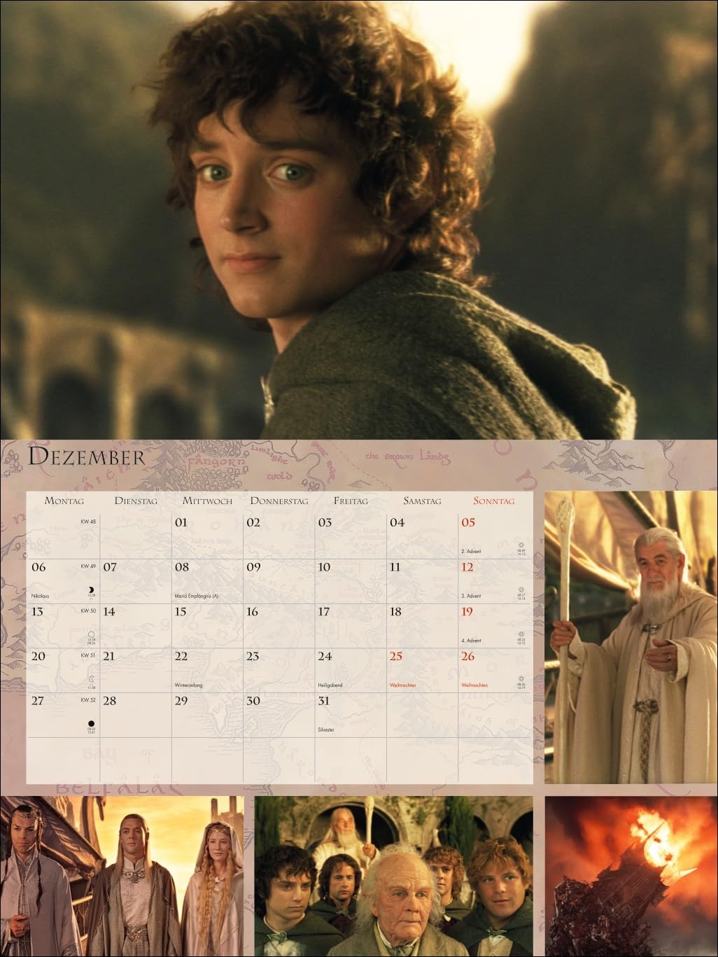 Der Herr der Ringe Broschur XL Kalender 2027: Wandkalender mit fesselnden Filmszenen aus der erfolgreichsten Filmtrilogie. Broschürenkalender 2027 mit Poster zum Heraustrennen.