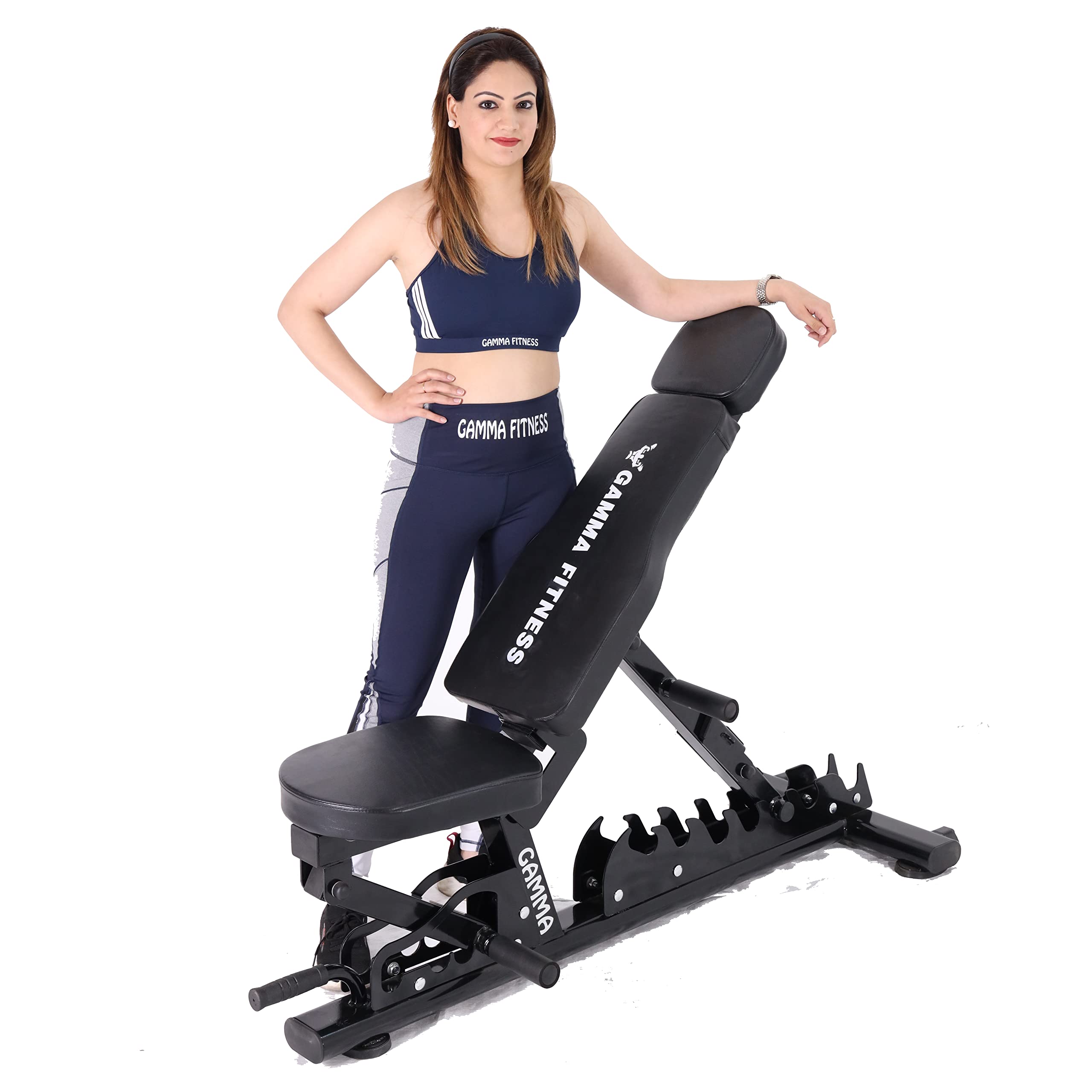 Gamma Fitness Adjutable Exercise Gym Bench MB-900 | Laser Cutting Adjustable Panels | Commercial Quality | 500 Kg Load Bearing Capacity | For Commercial Gym or Home Gym (Imported)-image-31