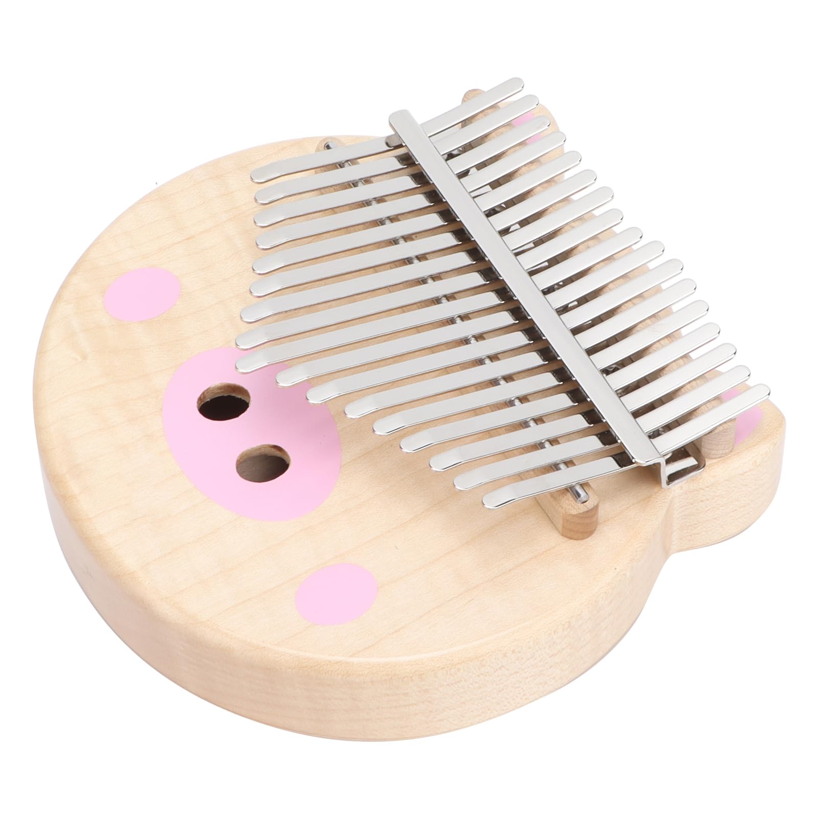 Thumb Piano Strumento musicale portatile per pianoforte a dito con design a maiale rosa Legno di acero M5 per bambini Principianti Imparare a suonare musica a casa Viaggi