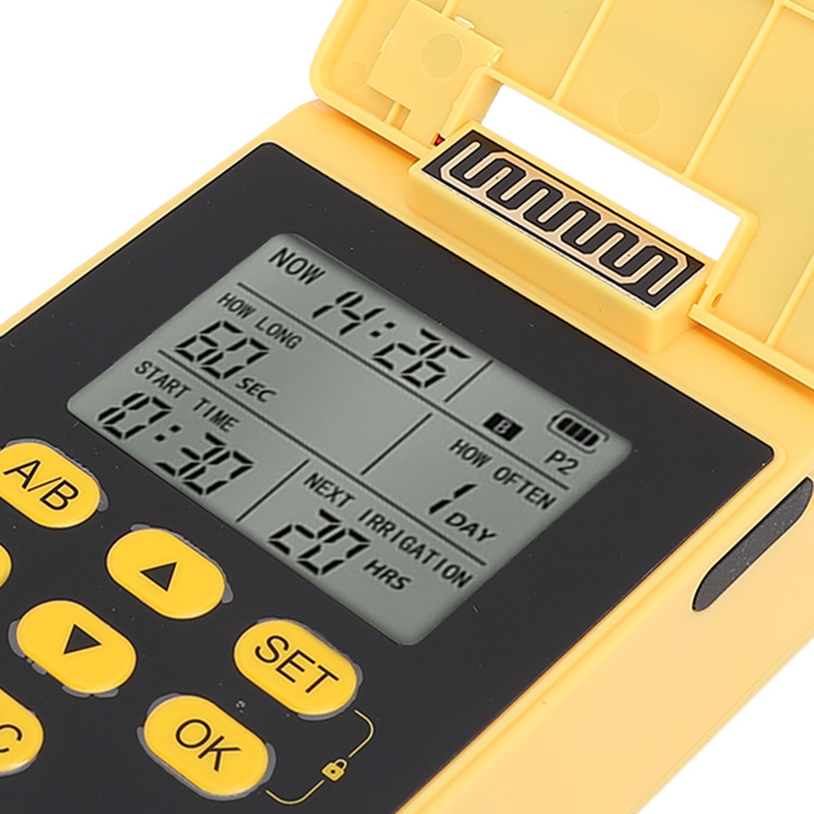 Aramox Conjunto de Dispositivos de Riego Solar, Bombas de Timing 2 para Riego de Zona, de Riego por Goteo Semanal Programable para el Césped de Jardinería