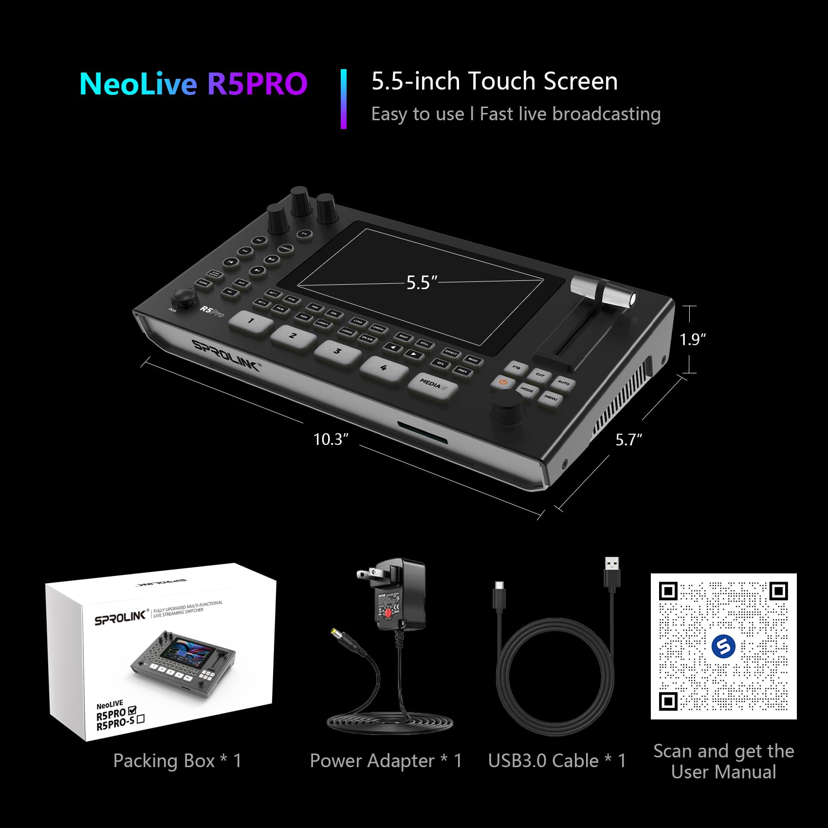 Amazon.co.jp: SPROLINK Neolive R5PRO ビデオスイッチャー／映像