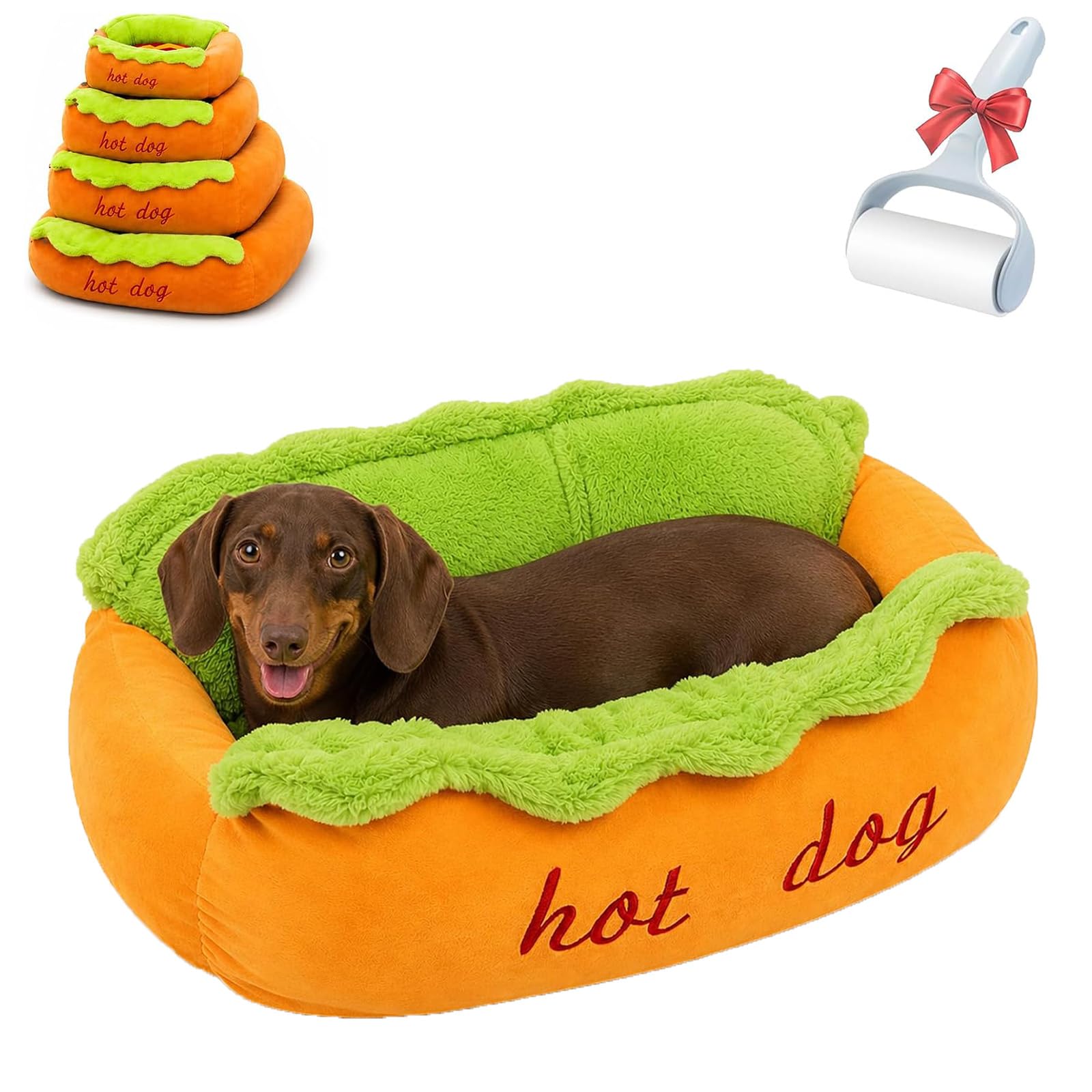 Cama para perros calientes para perro salchicha, cama para perros calientes de felpa suave, alfombrilla para mascotas extraíble y lavable con fondo antideslizante para cachorros,mascotas pequeñas (L)