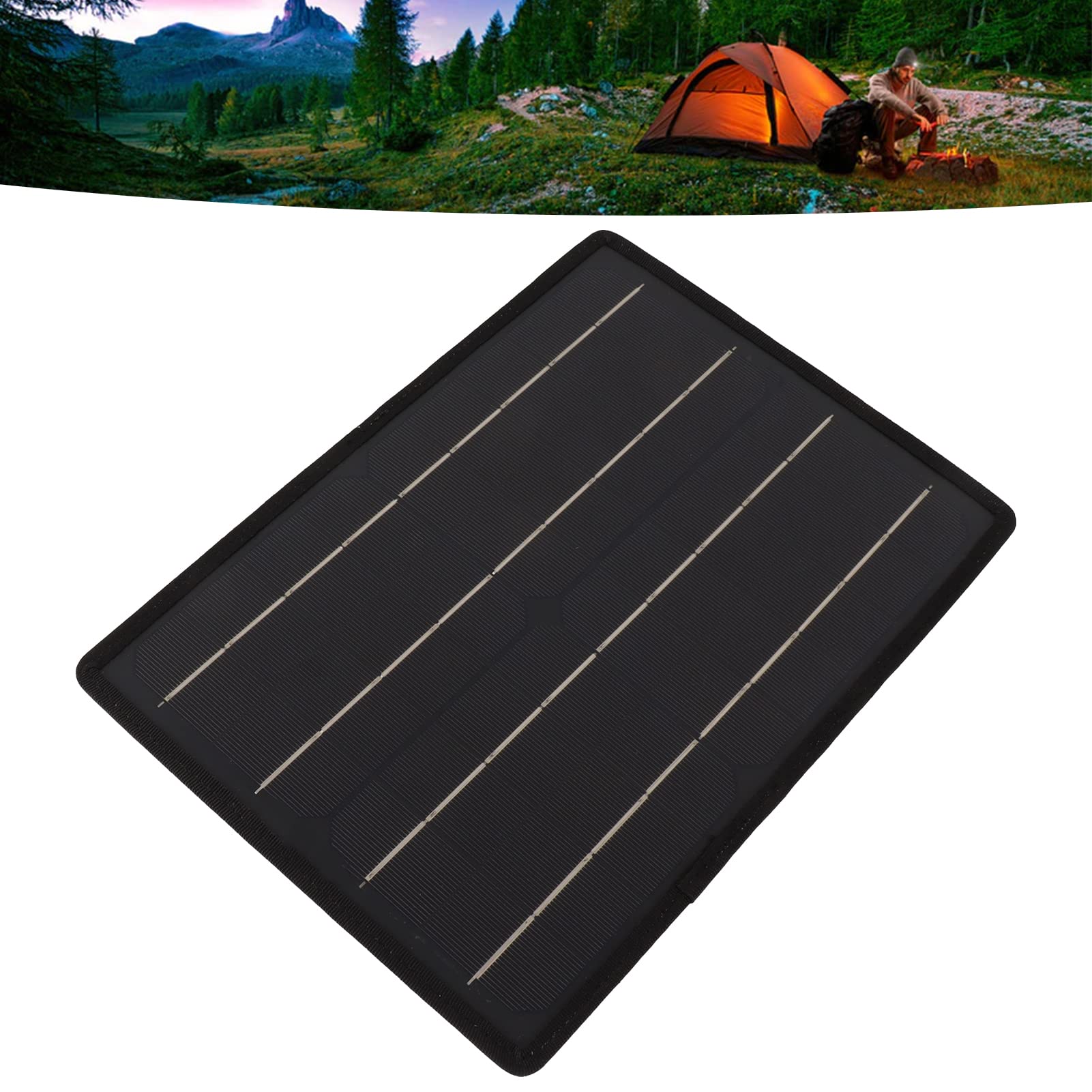 FTVOGUE Chargeur Solaire 20W avec ventouses et Prise OBD