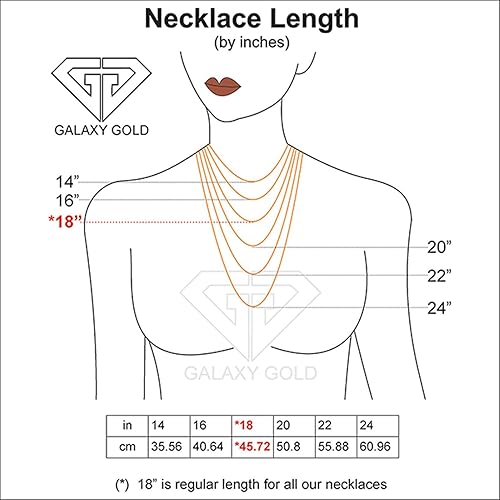 Miniatura 3 de Galaxy Gold GG Collar de oro amarillo macizo de 14 k Diamante con colgante de rubí de 0.46 ct