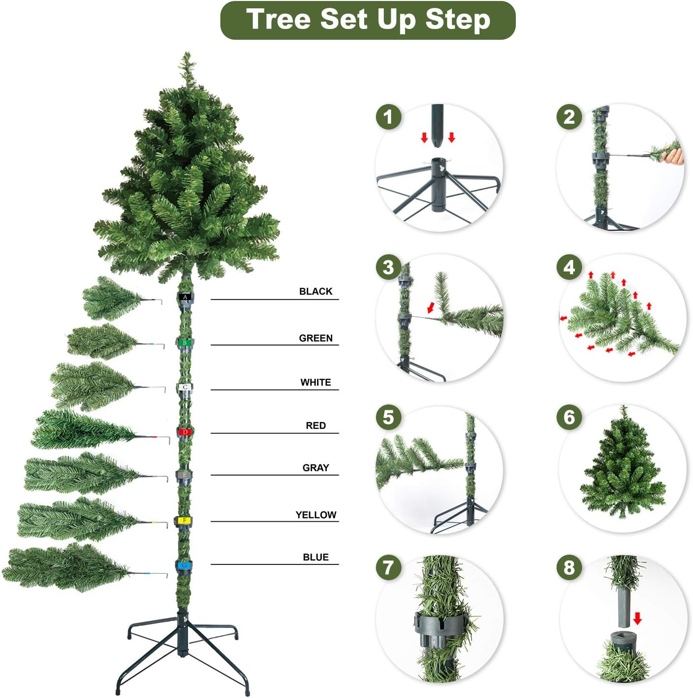KI Store Artificial Christmas Tree with Ornaments and Lights Rose Gold and Champagne Christmas Theme Decorations Including 6 Feet Full Tree, 119pcs Ornaments, 2 pcs 39ft USB Mini LED String Lights