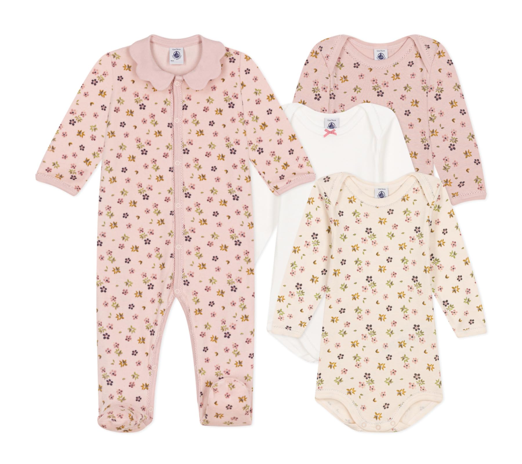 Petit Bateau Duerme Bien y 3 bodis para Bebés