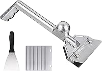 Vista 1 de Rascador de parrilla con 7 cuchillas y raspador de parrilla de borde inclinado pequeño, accesorios de parrilla de aluminio fundido resistente