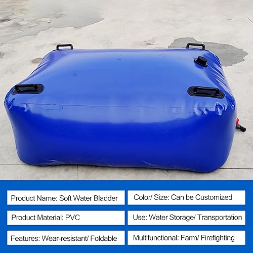 Miniatura 2 de ZAQYCM Depósito de agua de PVC suave con válvula de drenaje, depósito de agua plegable para regar plantasinvernaderos, sistema de bolsa de