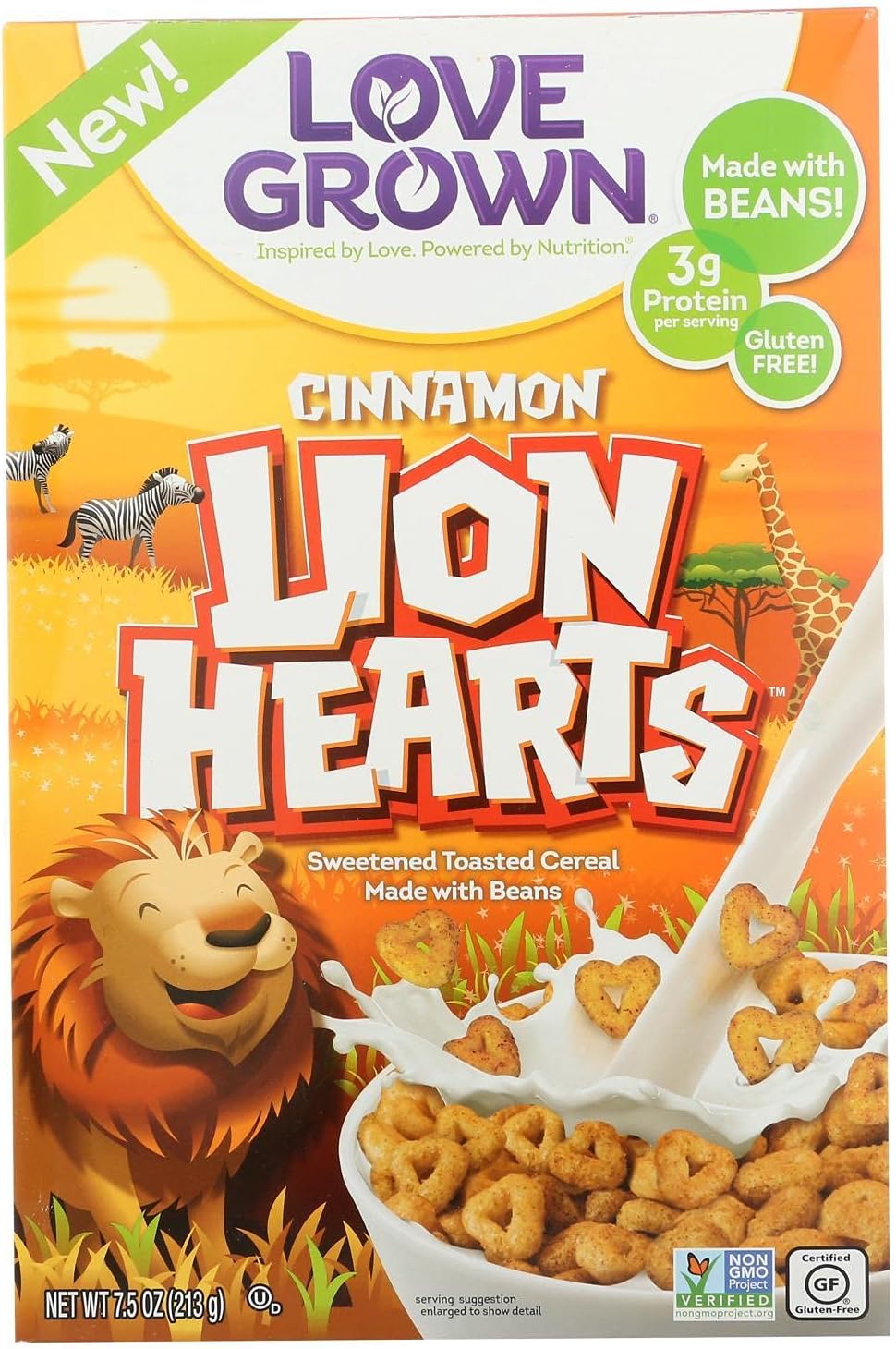 Love Grown Foods Cereal - Lion Loops - Case of 6 - 7.5 oz6